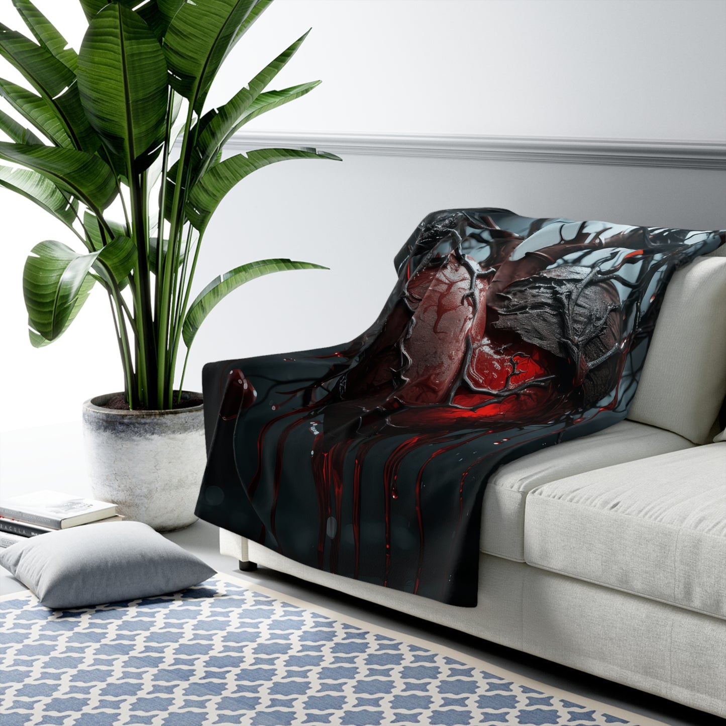 Bleeding Heart 1 Sherpa Fleece Blanket